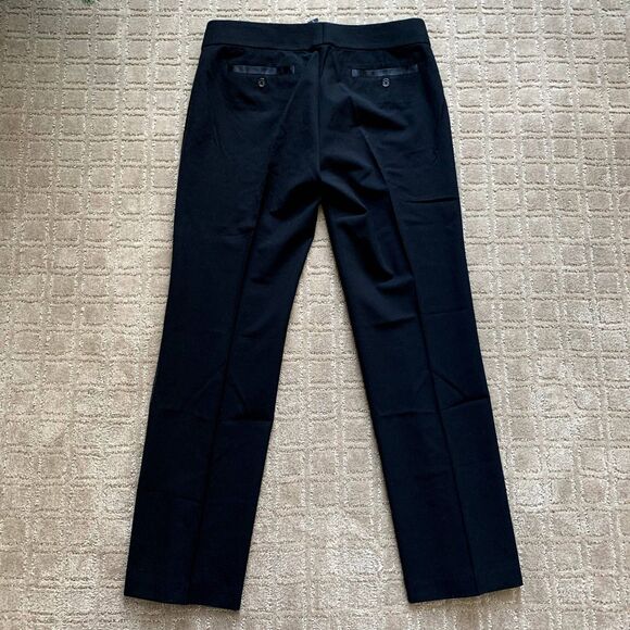 Laundry By Shelli Segal Wide Leg Black Tuxedo Pants Women's 4 Short Y2K Party - Picture 5 of 9